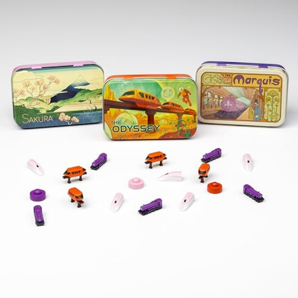 The Little Plastic Train Co. Extraordinary Engines - Deluxe Board Game Train Set D Player Pieces For Ticket To Ride And Other Adult, Family, And Kids Train Board Games Orange, Purple, And White / Pink Colors The Little Plastic Train Co. Extraordinary Engines - Deluxe Board Game Train Set D Player Pieces For Ticket To Ride And Other Adult, Family, And Kids Train Board Games Orange, Purple, And White / Pink Colors