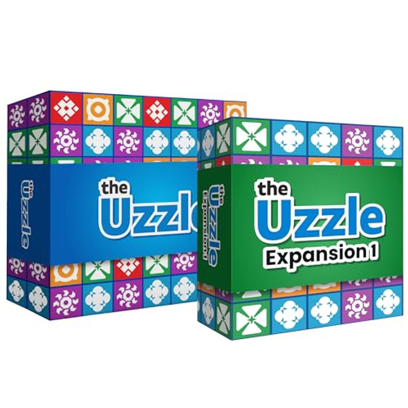Uzzle 3.0 & Expansion Bundle - Includes Level 5 Challenges - Fun For Family Game Nights - Skill Development & Set – Bundle Of Fun Board Games For Adults & Children - Ages 4+