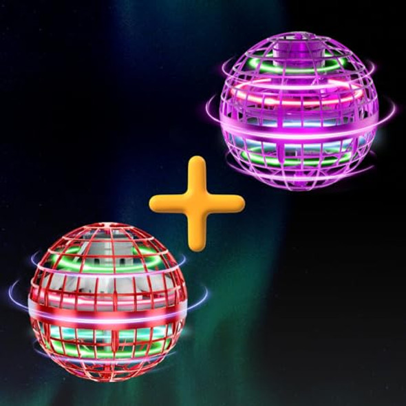 Tikduck 1 Pack Red Flying Orb Ball, 1 Pack Purple Updated Flying Orb Ball, Cool Stuff Christmas Birthday Toy , For Kids Age 6 7 8 9 10 Tikduck 1 Pack Red Flying Orb Ball, 1 Pack Purple Updated Flying Orb Ball, Cool Stuff Christmas Birthday Toy , For Kids Age 6 7 8 9 10