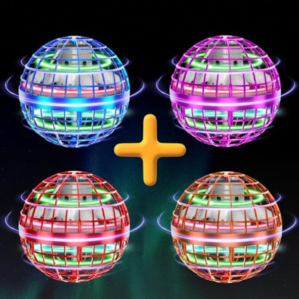 Tikduck Blue/Pink/Orange Flying Orb - 4 Pack Christmas/Birthday Toy For Kids 6-10 Tikduck Blue/Pink/Orange Flying Orb - 4 Pack Christmas/Birthday Toy For Kids 6-10