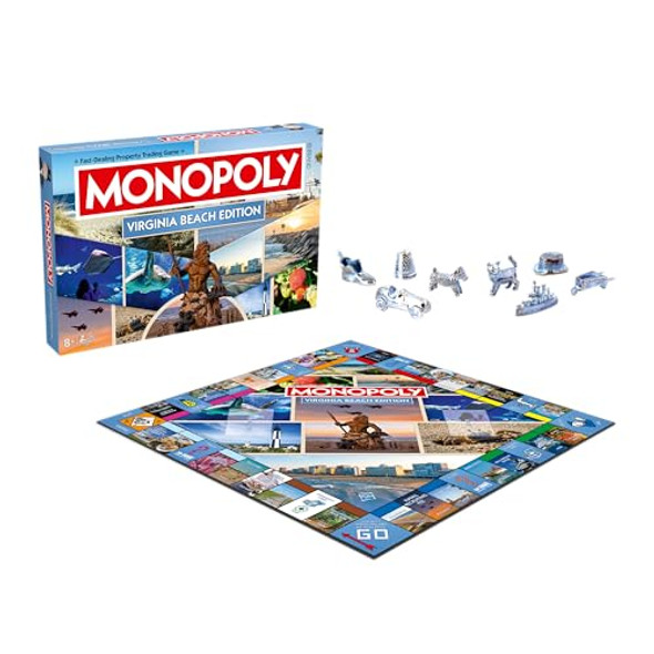 Top Trumps Monopoly Board Game – Virginia Beach, Va Edition: 2-6 Players Family Board Games For Kids And Adults, Board Games For Kids 8 And Up, Great For Game Night