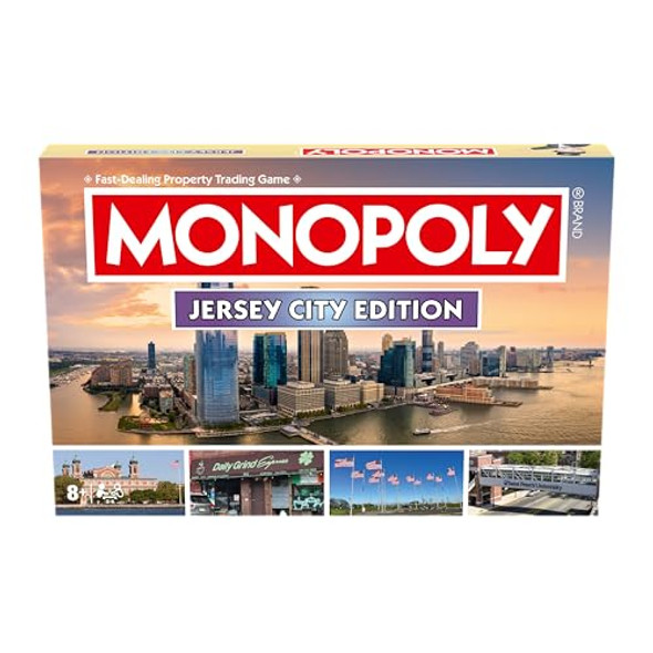 Top Trumps Monopoly Board Game Jersey City Nj Edition : 2-6 Players Family Board Games For Kids And Adults, Board Games For Kids 8 And Up, For Kids And Adults, Ideal For Game Night