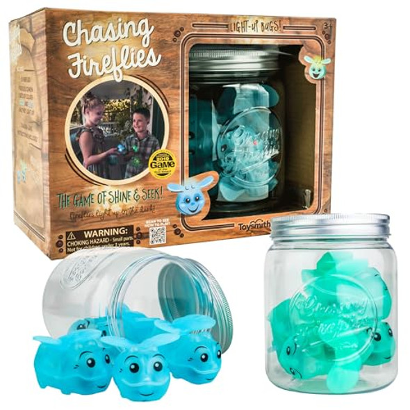 Toysmith Chasing Fireflies Kids Game - The Game Of Shine & Seek - Interactive Games For Kids - Indoor & Outdoor Game - For Ages 3+, Blue,Green
