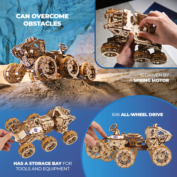 Ugears 3D Puzzle - Manned Mars Rover Nasa Car - Mechanical 562 Pcs Wooden Puzzle For Adults Ugears 3D Puzzle - Manned Mars Rover Nasa Car - Mechanical 562 Pcs Wooden Puzzle For Adults