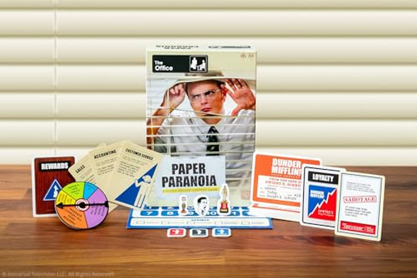 Usaopoly The Office: Paper Paranoia Board Game, Social Deduction Game Set In Dunder Mifflin’S Scranton Branch, Bluff, Sabotage & Complete Tasks To Win The Turf War, Ages 12+, 4-8 Players, 30-45 Min Playtime