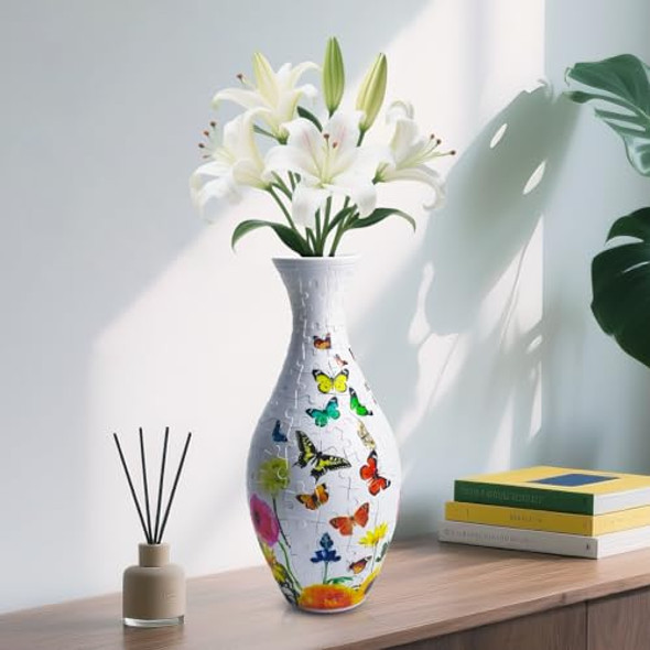 Veneibe 3D Puzzles Vase Unique Arts And Crafts For Adults, Puzzle Planter Made By 160 Curved Plastic Puzzle Pieces House Warming For Flower Arrangements And Home Decoration， Diy S For Women