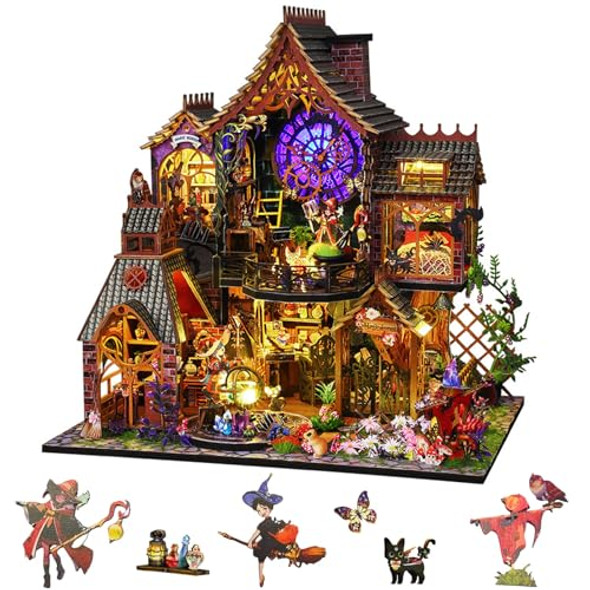 Yoyoom Miniature House Kit - Diy Dollhouse With Dust Proof Cover For Teen Adults - Handmade Wooden Miniature Kit - Decorations/S For Holidays