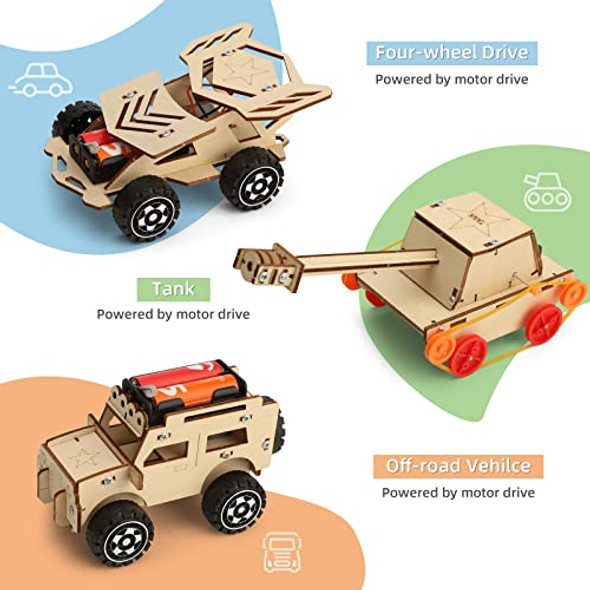Yutin Stem Robotics & Science Kits For Kids Age 8-12 - 12 Set Activities, Wooden 3D Puzzles & Building Projects, Stem Toys For Boys 8-12