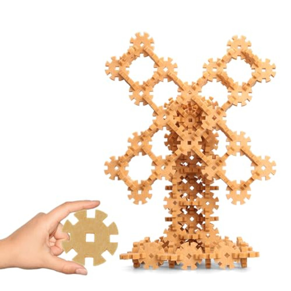 Zrd 160 Pcs 3D Windmill Puzzle Blocks, 2-Inch Giant Sustainable Felt Toys For Early Engineering And Creative Building Blocks, Educational Stem Learning, Puzzles For Children, Teens And Adults