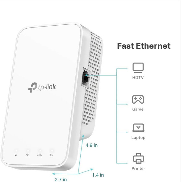 TP-Link AC750 WiFi Extender (RE230), Covers Up to 1200 Sq.ft and 20 Devices, Dual Band Range Extender, Booster Extend of Internet Connection, OneMesh Compatible TP-Link AC750 WiFi Extender (RE230), Covers Up to 1200 Sq.ft and 20 Devices, Dual Band Range Extender, Booster Extend of Internet Connection, OneMesh Compatible