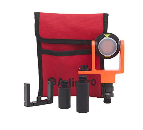 Adirpro Mini Prism System With Side Vial - Heavy Duty Copper-Coated Prism With S-Hook And Bracket - Compatible With Trimble Sokkia Topcon Leica Nikon Penta & More