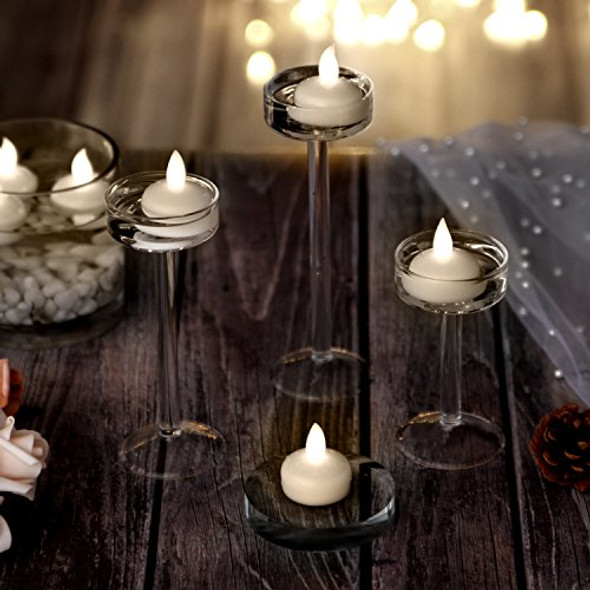 Agptek 12 Pcs Floating Candles Waterproof Tea Light Candles Battery Operated Flameless Floating Candles For Centerpieces Wedding Party Decoration - Warm White