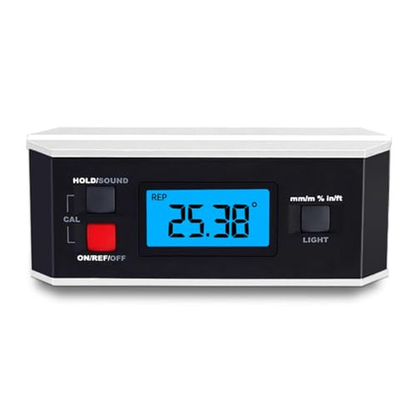 Aiceyi Black V-Groove Digital Angle Finder With Backlight Display - High-Precision Ip65 Waterproof Magnetic Tool（Ace-Qjq）