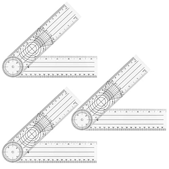 Aylifu 3 Pieces Angle Finder Rulers Goniometer 360 Degree Angle Protractor Measuring Tool For Engineers Architects Students Home Office Work Transparent