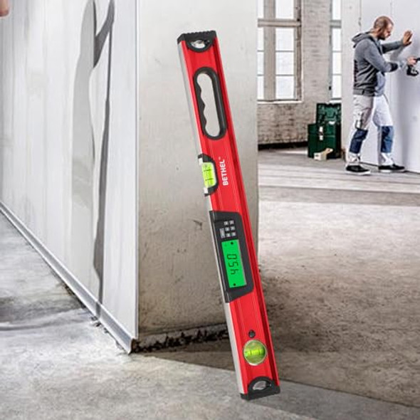Bethel Digital Level With Lcd Display24Inch Magnetic Digital Torpedo Level Vertical & Horizontal Spirit Bubble Measuring Tools For Woodworking Construction Craftsman