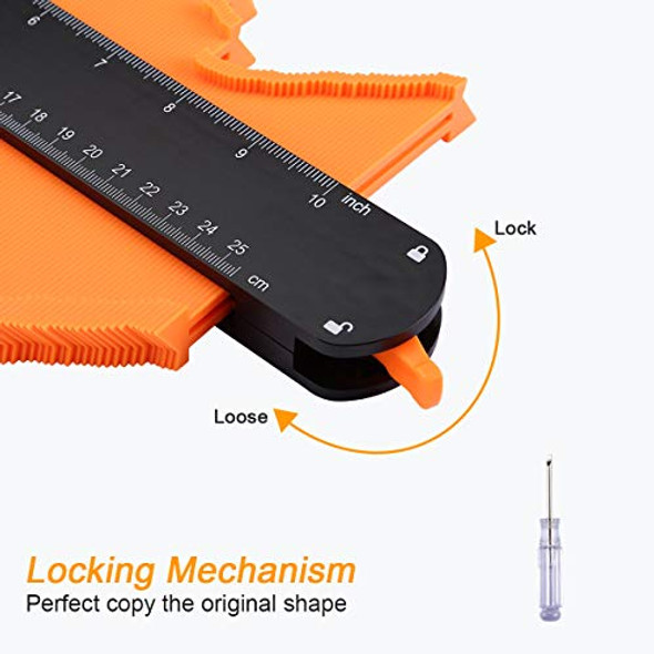 Bs One Contour Gauge 10" And 5" Contour Duplicator With Lock Christmas S For Men Outline Measuring Profile Gauges For Trim Molding Precise Irregular Shape Duplicator