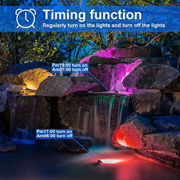 Changm Rgb Outdoor Led Flood Light 50W Color Changing Floodlights Spotlights Landscape Lighting Fixture Waterproof Landscaping Spot Light For Yard Garden Driveway Pathway Garden Ip66 Waterproof (4 Pack)