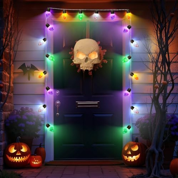 Demelee 17Ft Halloween String Lights With Removable Figurines 20 Led Battery Powered 8 Lighting Modes Waterproof Fairy Lights For Party Haunted House Porch Yard Outdoor & Indoor Decor