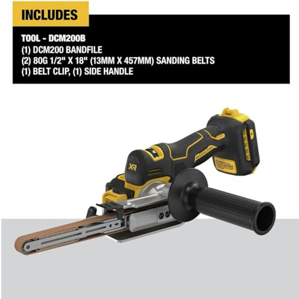 Dewalt 20V Max Xr Cordless Bandfile Power Tool Belt Sander Bare Tool Only (Dcm200B)