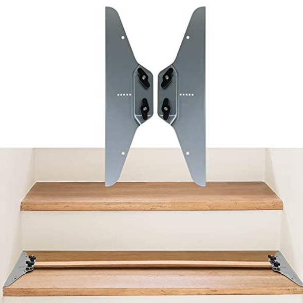 Direct Fits Professional Stair Tread Tool With Accurate Angle Measurement For Diy Template And Installation Layouts Heavy-Duty Stringer Riser And Clamp Gages Supports Shelving Installs