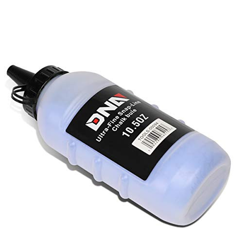 Dna Motoring Self-Chalking Cotton Cord In Durable Case - 100 Ft. Plumb Bob Chalk Line Reel Snap Closure Tools-00093