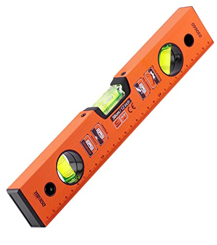 Dowell 12 Inch Magnetic Spirit Level With Metric Scale 3 Different Bubbles-45°/90°/180°Hy030660