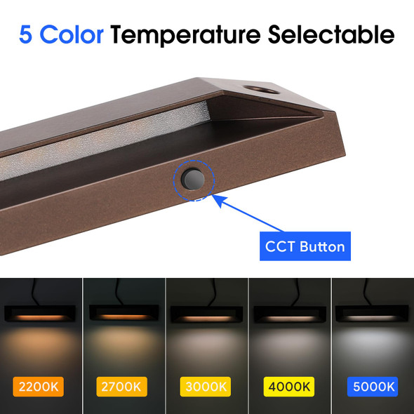 E Energetic Lighting Energetic 5Cct Led Step Lights Low Voltage 8 Inch Deck Lights Outdoor For Driveway Garden Porch Stairway 5W 2200K/2700K/3000K/4000K/5000K Ip65 Waterproof Aluminum Oil Rubbed Bronze Pack Of 8