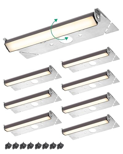 Edishine 7 In 270° Rotating Retaining Wall Lights 12V Ac/Dc 3W 2700K 120Lm Electric Outdoor Step Lights Low Voltage Paver Lights Ip65 Waterproof Led Hardscape Lighting For Step Decks 8Pcs