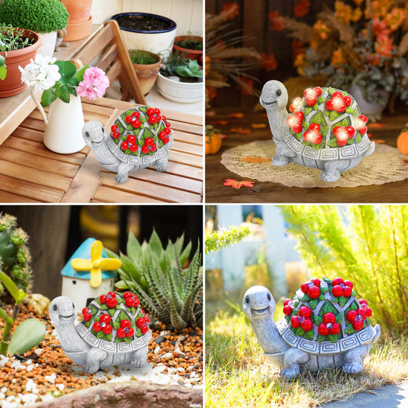 Enou For Momsolar Garden Outdoor Statues Turtle For Patio Balcony Yard，Porch And Outside Decor. Unique Birthday S Housewarming S For Family Loved Ones Friends