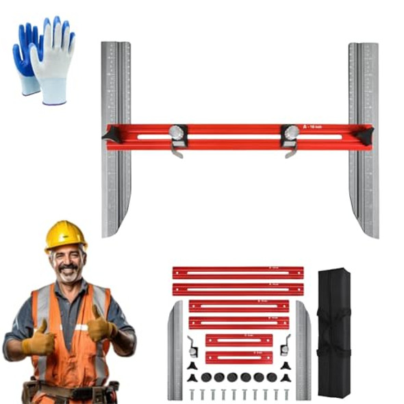 Eydhcn  Stair Measuring Tool Stair Tread Template Tool Shelf Layout Tool & Stair Tread Template Tool Jig Klyzor  Stair Measuring Tool Compatible With Many Types Of Layout Projects (1 Set)