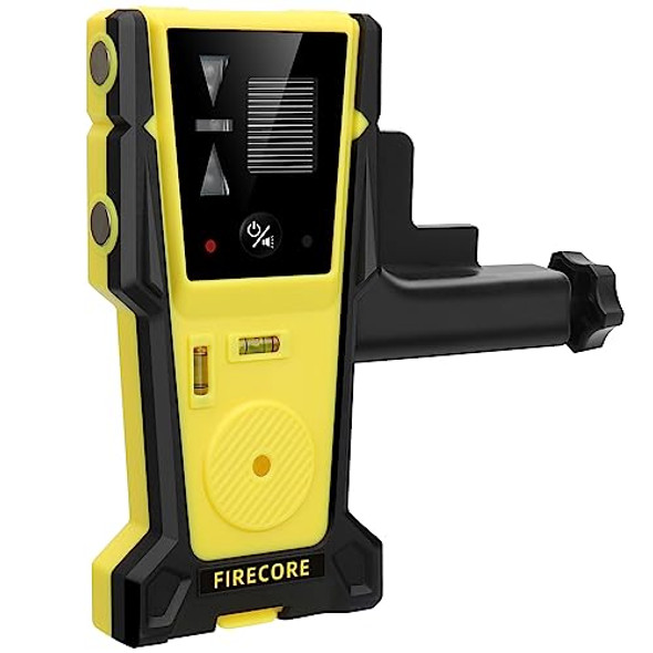 Firecore Laser Receiver For Green Laser Level Two-Sided Lcd Displays To Detect Green Beams Digital Laser Detector Used With Pulsing Line Lasers Up To 197Ft Working Range Rod Clamp Included - Fd30