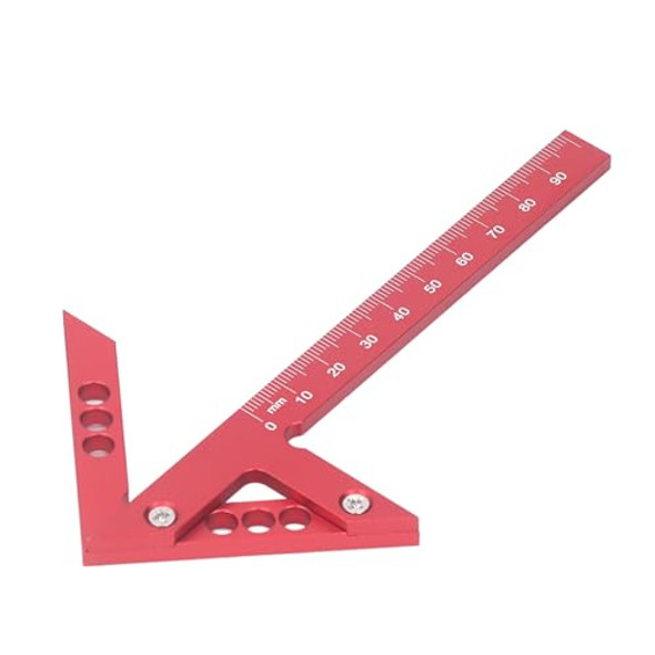 Fockety Center Scribe Gauge Aluminum Alloy Center Scribe Measuring Tool 45 Degree Angle Marker Circle Center Finder Woodworking Line Caliber Gauge Marking Center Finder