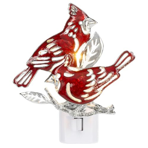 Ganz Cardinal Night Light Zinc Alloy 3.75 Inches Width 2 Inches Depth 3.5 Inches Height Red