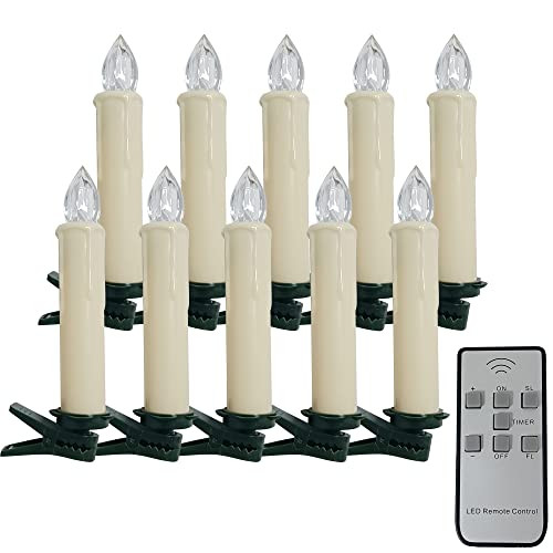 Gedengni 10Cps Led Taper Candles With Remote 2Pcs Spiral Taper Candles