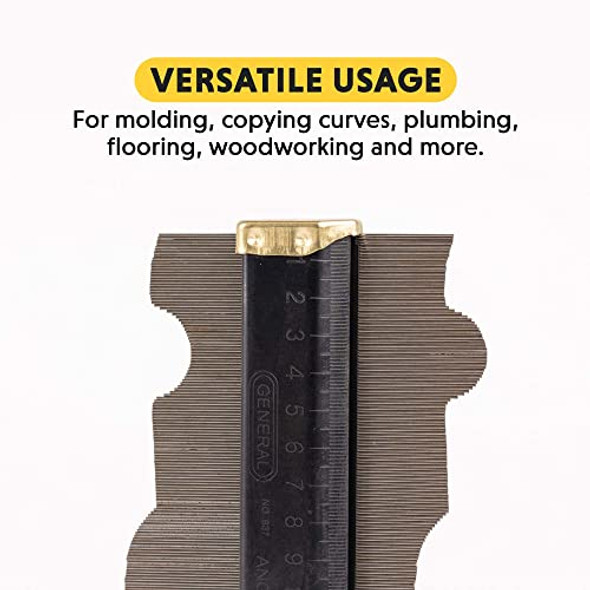 General Tools Contour Gauge 837 - 6" Angle Finder Tool For Home Improvement - Gadgets For Men