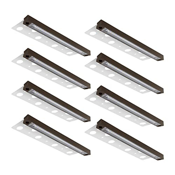 Gkoled 12 Inch Led Hardscape Lighting Low Voltage Paver Wall Step Lights 22Pcs Led Chips For Even Light Distribution 2700K Warm White 12V Ac/Dc (8-Pack)