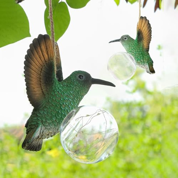 Groqrsn Solar Hummingbird Decorative Light - Ideal For Garden & Outdoor Decor Bird Solar Lights