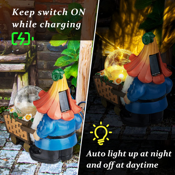 Grovind Garden Gnomes Outdoor Decorations Solar Statuesgarden Gnome Decor With Led Lightsgnomes Clearance For Patio Lawn Decor Gnome  For Woman