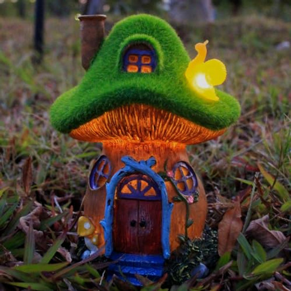 Guanfu Mushroom Garden Statuesoutdoor Fairy House Figurine With Solar Powered Garden Light S For Women Mom Grandma Halloween Decor Or Yard Decor (Resin)