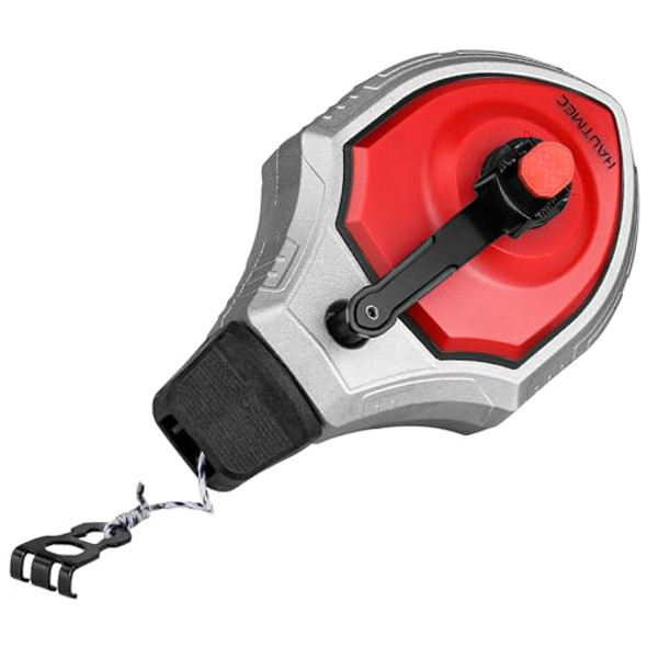 Hautmec Chalk Line 30M/100Ft Chalk Line Tool With Chlak Powder 6:1 Gear Ratio Reel Chalk Box For Carpenters And Builders Ht0358