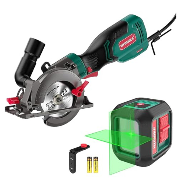 Hychika Better Tools For Better Life Hychika Laser Level 360 Self Leveling 50 Ft Lazer Leveler Tool Green Cross Line Lazer Level For Picture Hanging Tile Decoration & Diy Indoor/Outdoor Construction Battery & L-Bracket Included