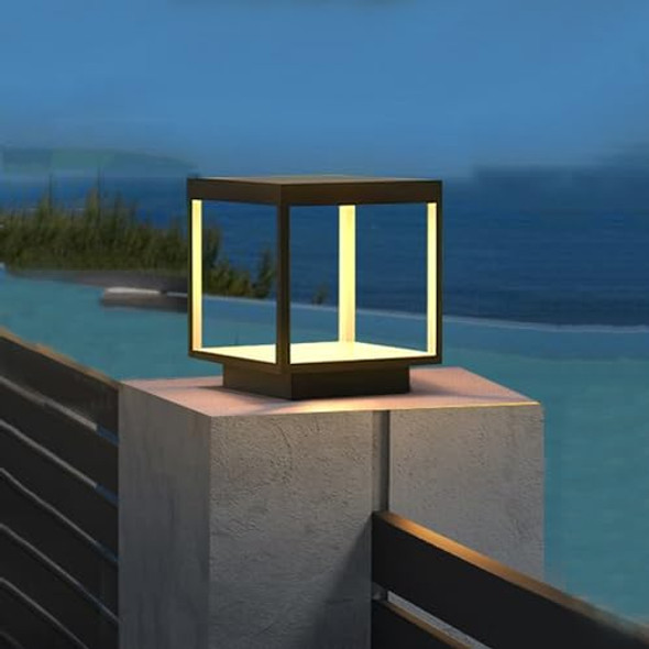 Jhotec Post Lights Outdoor Modern Post Lightsled Fence Deck Cap Lights Landscape Ip54 Waterproof Lantern Column Lamppillars Lightslawn Lamp (Hardwire 10" X 10")