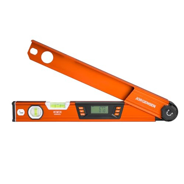 Jorgensen Digital Angle Finder Multi Angle Finder Tool With Backlit Lcd Protractor Digital Level With Horizontal & Vertical Bubble