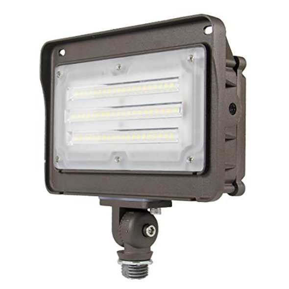 Kadision Led Flood Light Outdoor With Dusk To Dawn Photocell 50W 6500Lm Ip65 Waterproof Adjustable Knuckle Mount Led Flood Lights 5000K 100-277V Etl Listed