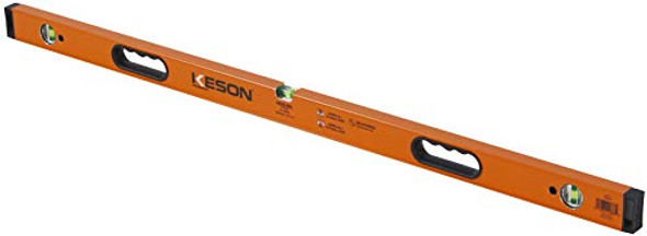 Keson Lkb32 Aluminum Box Beam Level With 3 20% Magnified Vials 32-Inch Orange