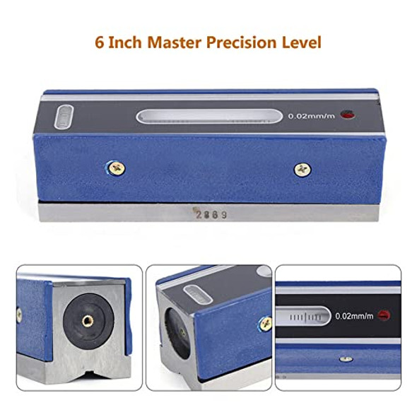 Kimllier 6" (150Mm) Accuracy Level Accuracy 0.02Mm/M Strip Level With Wooden Box Used To Test The Flatness And Horizontal Position Of Equipment