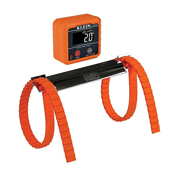 Klein Tools 80035 Level Digital Electronic Level And Angle Gauge Tool Kit 2-Piece & Johnson Level & Tool 700 Magnetic Angle Locator Orange 1 Locator