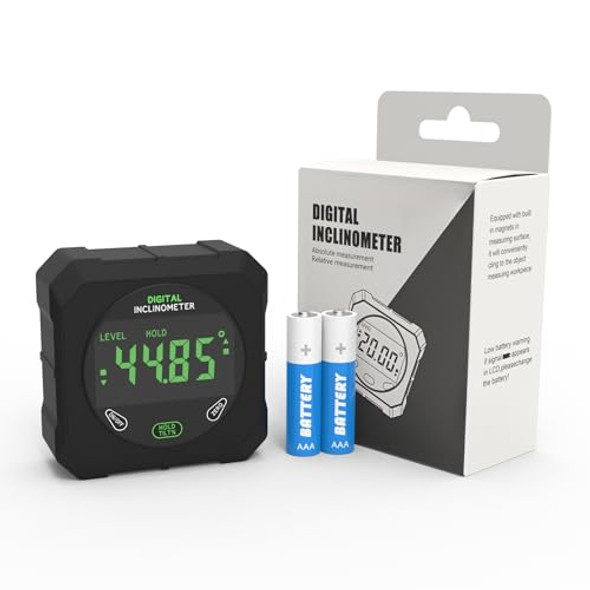 Knine Outdoors Digital Angle Finder Strong Magnetic Angle Gauge Cube Inclinometer With Backlight Table Saw Miter Protractor Woodworking Measuring Tool