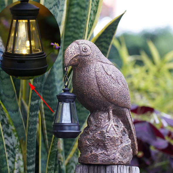 Kpeoeoeu Outdoor Figurine Lights-Solar-Powered Parrot Garden Light - Waterproof Resin Statue Auto-Charging Led Lamp For Outdoor Decor - Unique Birthday Christmas Present (Smoke Gray)
