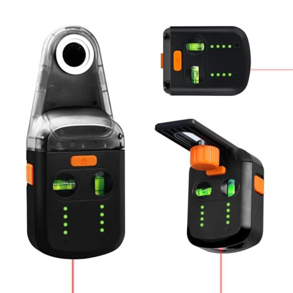 Landtek Laser Leveler Tool 4-In-1 Wall Laser Level With Line Laser Drill Dust Collector Electronic Vacuum Suction Cup And Wall Bracket Rechargeable Laser Level Tool For Picture Hanging Home Renovations